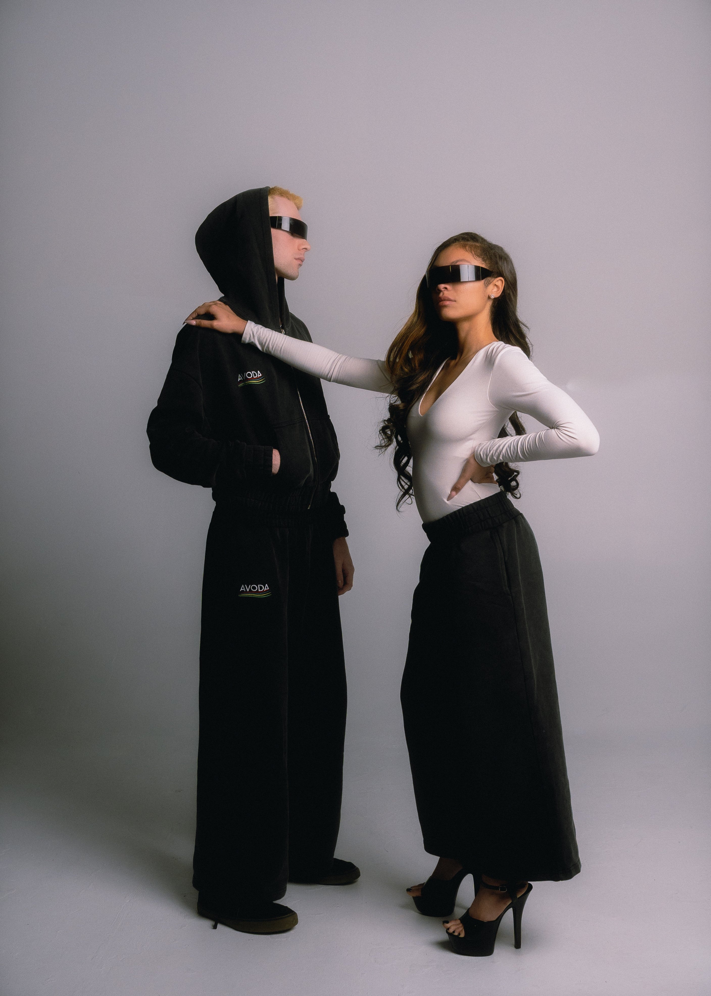 Cropped Ash Cloud Zip-Up